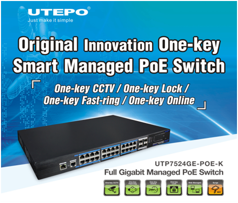 UTEPO One-key smart managed PoE switch